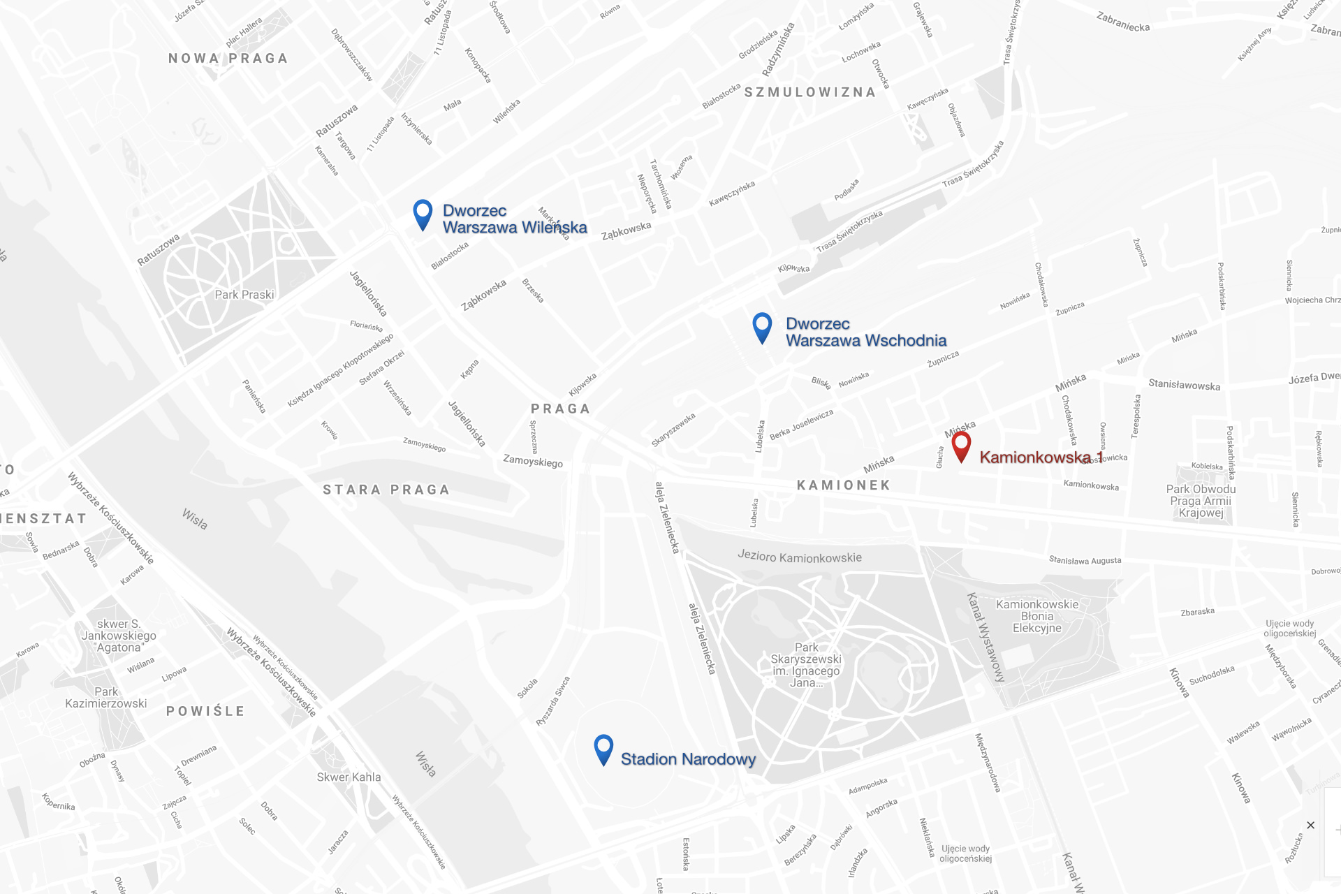 Inwestycja Trybóń PPI Kamionkowska 1 - mapa